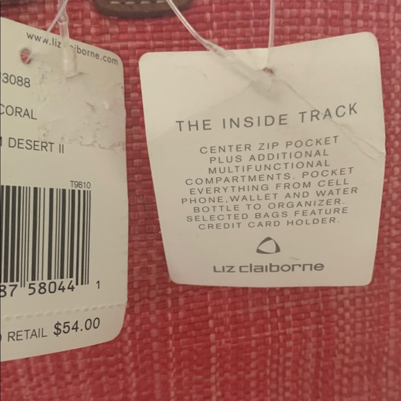 NWT Liz Claiborne Crossbody Tote Bag Pink - Picture 10 of 13